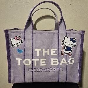 SOLD-Marc Jacobs Lilac/Purple Customized Tote Bag with Hello Kitty-Medium